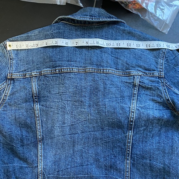 Old Navy Dark Blue Denim Jean Jacket Medium - Picture 4 of 10